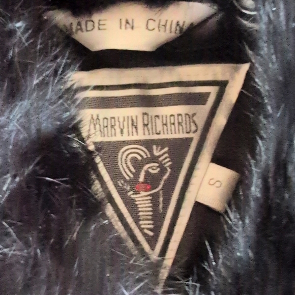Marvin Richards - Basketwoven Leather Jacket with Rabbit Fur Detachable Trim - Picture 7 of 7